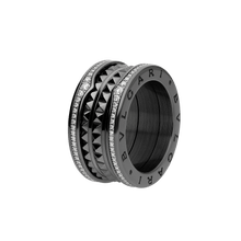 18K Bvlgari B.ZERO1 Black Ceramic Ring