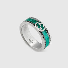 Gucci Interlocking G Turquoise Enamel Ring