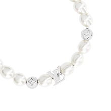 18K Louis Monogram White Pearls Bracelet