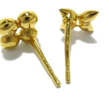 18K Louis Flower Gram Earrings