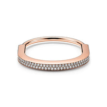 18K T Lock Bangle Full Pavé Diamonds Bracelet