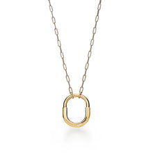 18K T Lock Pendant Pavé Diamonds Necklace