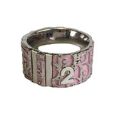 18K Dior Monogram Enamel Ring
