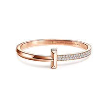 18K T1 Wide Diamond Hinged Bracelet