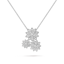 18K Van Cleef & Arpels Three Flowers Lotus Necklace