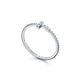 18K T Diamond Wire  Ring
