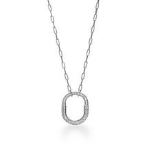 18K T Lock Pendant Pavé Diamonds Necklace