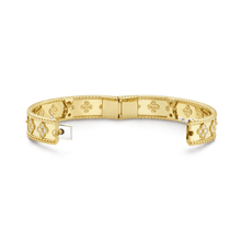 18K Yellow Gold Perlée Clovers Bracelet
