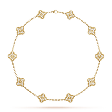 18K Van Cleef & Arpels Vintage Alhambra Diamonds 10 Motifs Necklace