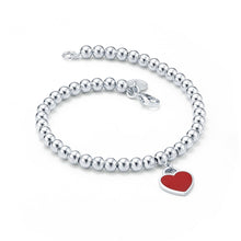 18K Return to Tiffany Red Heart Tag Bead Bracelet