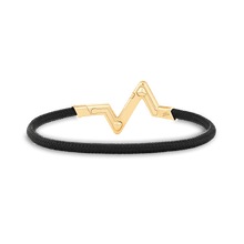 18K Louis Volt Upside Down Play Black Bracelet