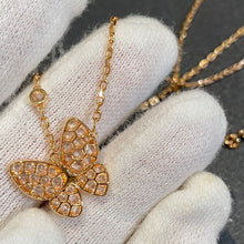 18K Two Butterfly Necklace