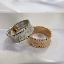 18K Rose Gold Perlée Signature Ring