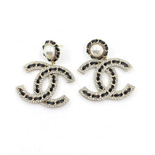 18k CHANEL CC Pearl Drop Earrings