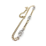 18K Crystal CC Chain Links Choker Necklace