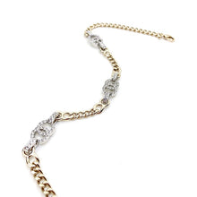 18K Crystal CC Chain Links Choker Necklace
