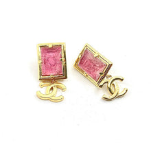 18K Crystal CC Drop Pink Earrings