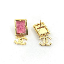 18K Crystal CC Drop Pink Earrings