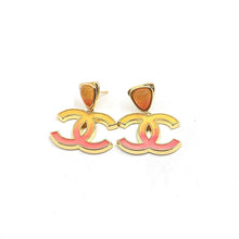 18K Classic Peach CC Dangle Earrings