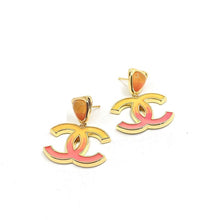 18K Classic Peach CC Dangle Earrings