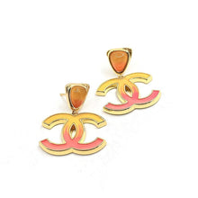 18K Classic Peach CC Dangle Earrings