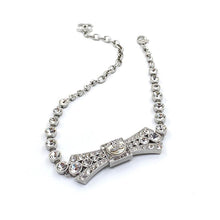 18K CC Diamond Bow Tie Pendant Necklace