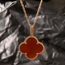 18K Magic Alhambra One Motifs Carnelian Clover Necklace