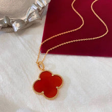 18K Magic Alhambra One Motifs Carnelian Clover Necklace