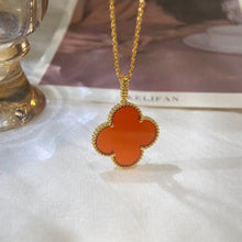 18K Magic Alhambra One Motifs Carnelian Clover Necklace