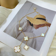 18K Magic Alhambra Six Pearls Motifs Clover Necklace