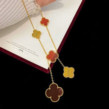 18K Magic Alhambra Six Motifs Carnelian Clover Necklace