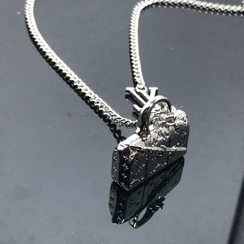 18K Louis Monogram Chain Bag Necklace