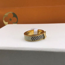 18K Louis Leather Set of 2 Rings