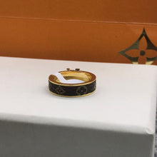 18K Louis Leather Set of 2 Rings