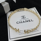 18K Interlocking CC Cuff Logo Choker Necklaces