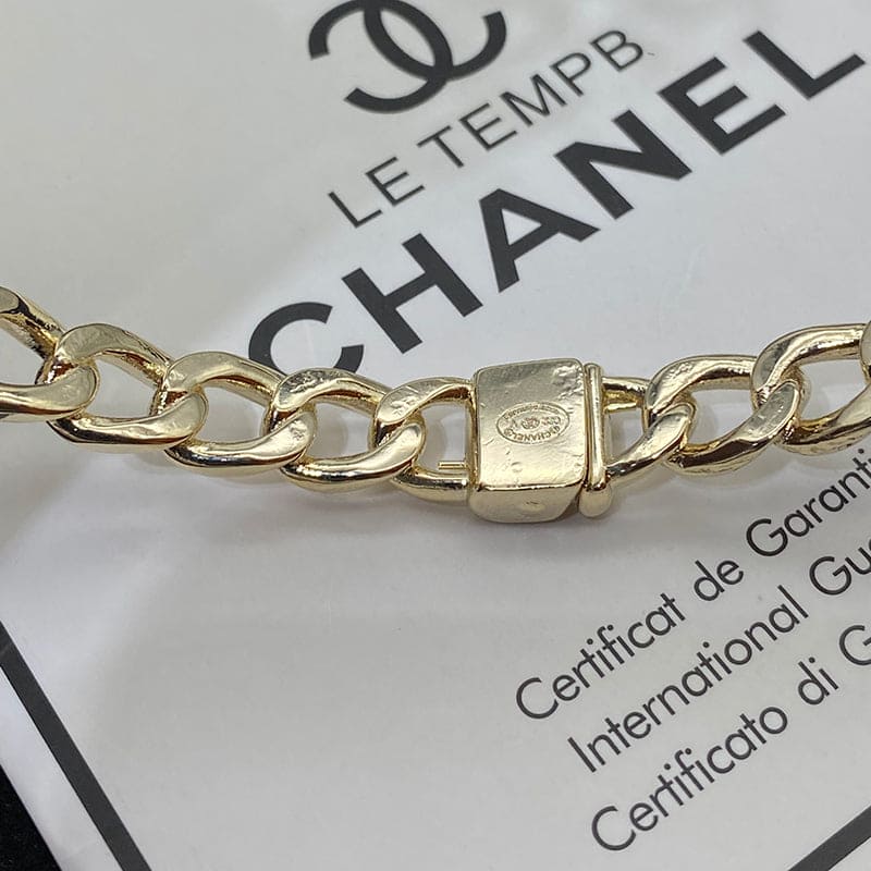 18K Interlocking CC Cuff Logo Choker Necklaces