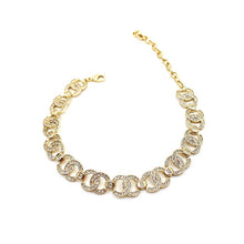 18K Rhinestone 2021 CC Interlocking Choker Necklace