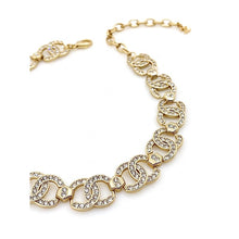 18K Rhinestone 2021 CC Interlocking Choker Necklace