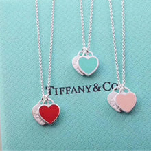 Pink Double Heart Necklaces