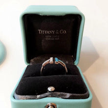 18K T Diamond & Turquoise Wire Ring