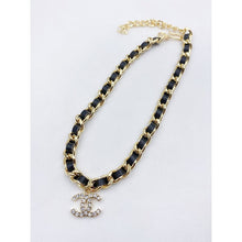 18K CC 1995 Rhinestone Necklace