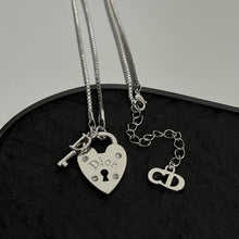 18K CD Heart Key Pendant Necklace