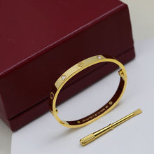 18K Yellow Gold Four Diamonds Love Bracelet