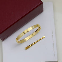 18K Yellow Gold Four Diamonds Love Bracelet