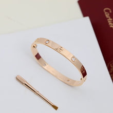 18K Rose Gold Four Diamonds Love Bracelet