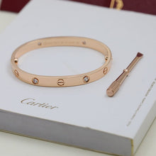 18K Rose Gold Four Diamonds Love Bracelet