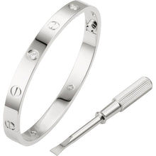 18K White Gold Four Diamonds Love Bracelet