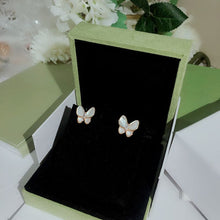 18K Two Butterfly Earrings