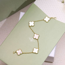 18K Vintage Alhambra Five Motifs Pearl Bracelet