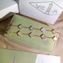 18K Vintage Alhambra Five Motifs Pink Opal Bracelet